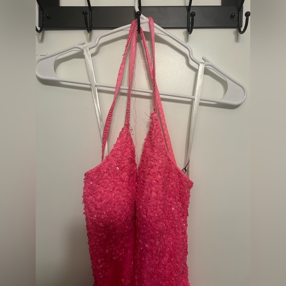 Primavera Couture Open Back Sequin Homecoming Cocktail Dress (3897) - Picture 3 of 10